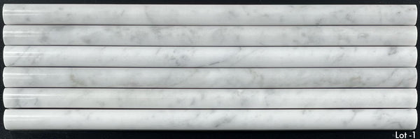 Bianco Carrara Petite Pencil Molding Polished