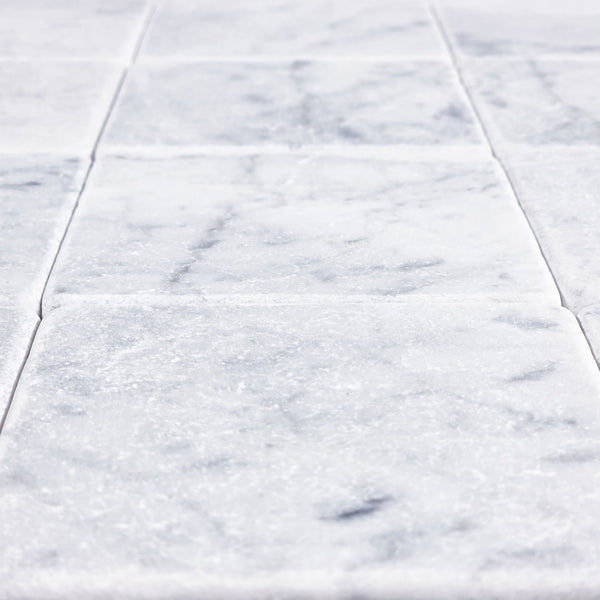Bianco Carrara 4" x 4" Soft Tumbled