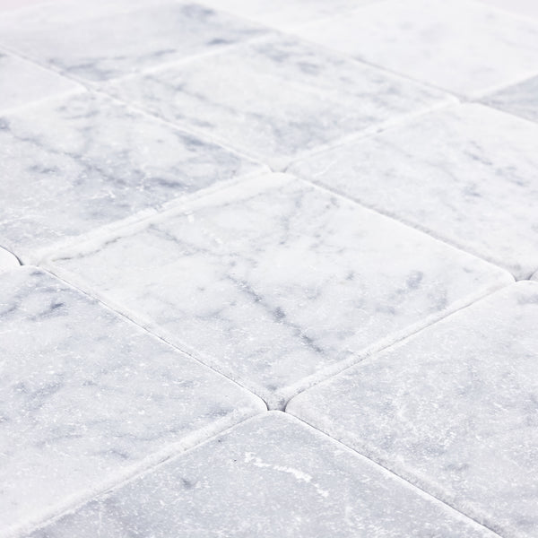 Bianco Carrara 4" x 4" Soft Tumbled