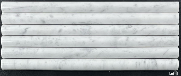 Moldura Lápiz Bianco Carrara Pulida