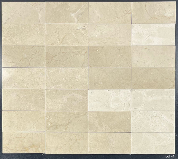 Crema Marfil 3" x 6" Polished