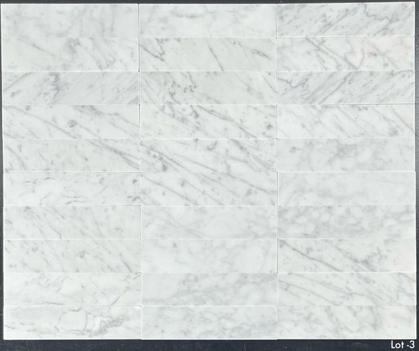 Bianco Carrara 2" x 8" Pulido