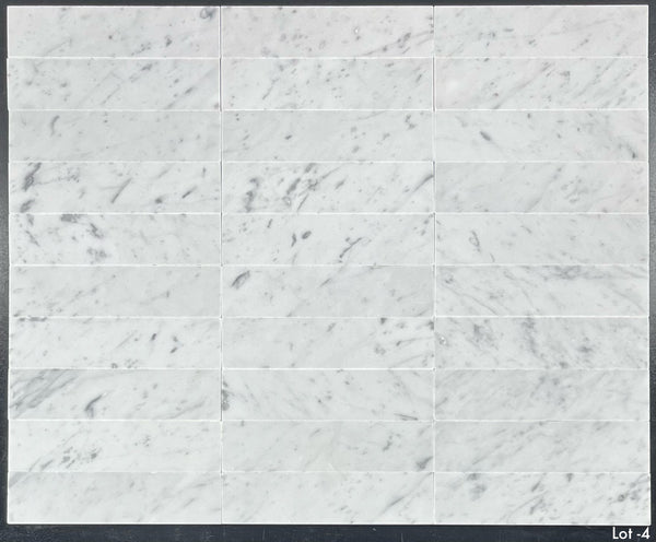 Bianco Carrara 2" x 8" Pulido