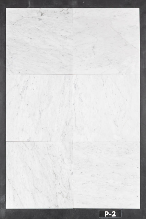 Bianco Carrara Venatino Gioia 18" x 18" Pulido