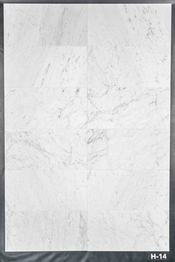 Bianco Carrara 12" x 24" Honed - Elon Tile & Stone