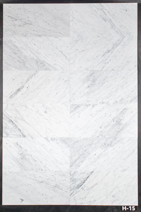 Bianco Carrara 12" x 24" Honed - Elon Tile & Stone