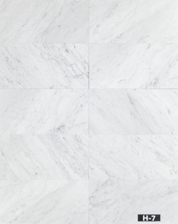Bianco Carrara 12" x 24" Honed - Elon Tile & Stone