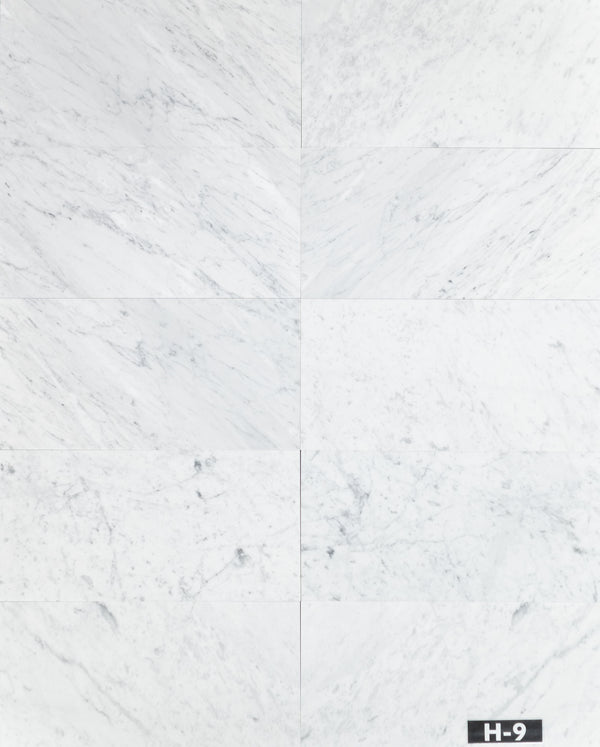 Bianco Carrara 12" x 24" Honed - Elon Tile & Stone
