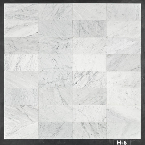 Bianco Carrara 6" x 12" Honed - Elon Tile & Stone