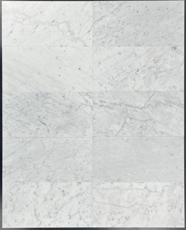 Bianco Carrara 6" x 12" Honed - Elon Tile & Stone