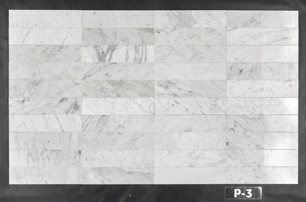 Bianco Carrara 3" x 12" Pulido