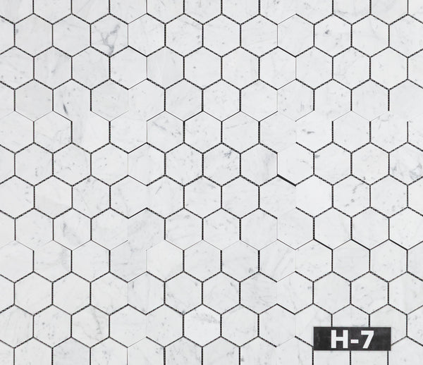 Bianco Carrara 3" Hexagon Mosaic Honed