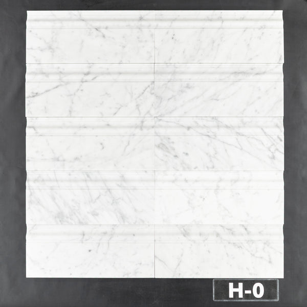 Bianco Carrara Base Molding Honed