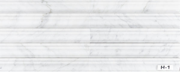 Bianco Carrara Capital Molding Honed - Elon Tile & Stone