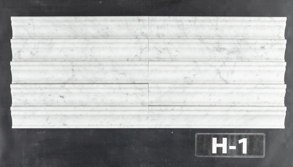 Bianco Carrara Capital Molding Honed