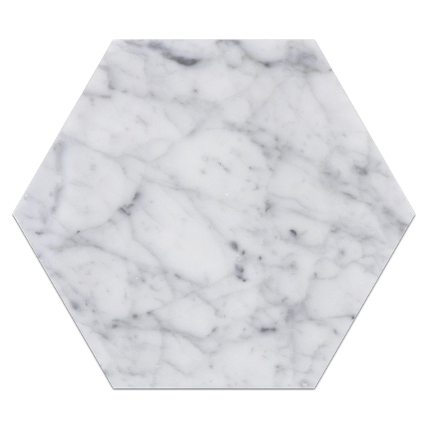 Bianco Carrara 10 1/2" Hexagon Honed
