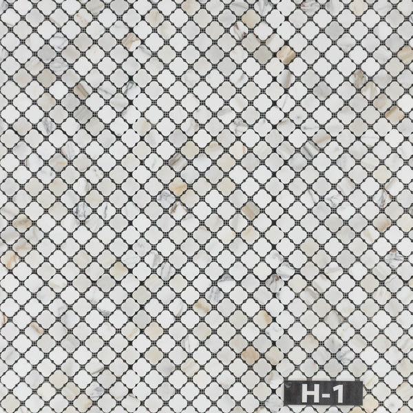 Calacatta Gold Clover Mosaic Honed