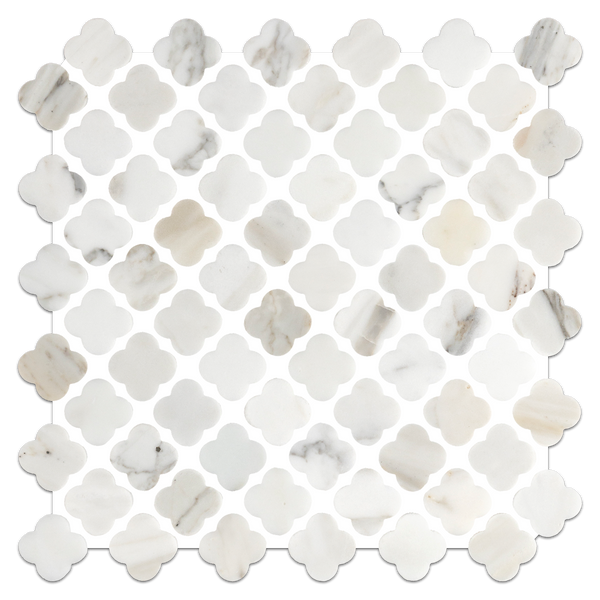 Calacatta Gold Clover Mosaic Honed