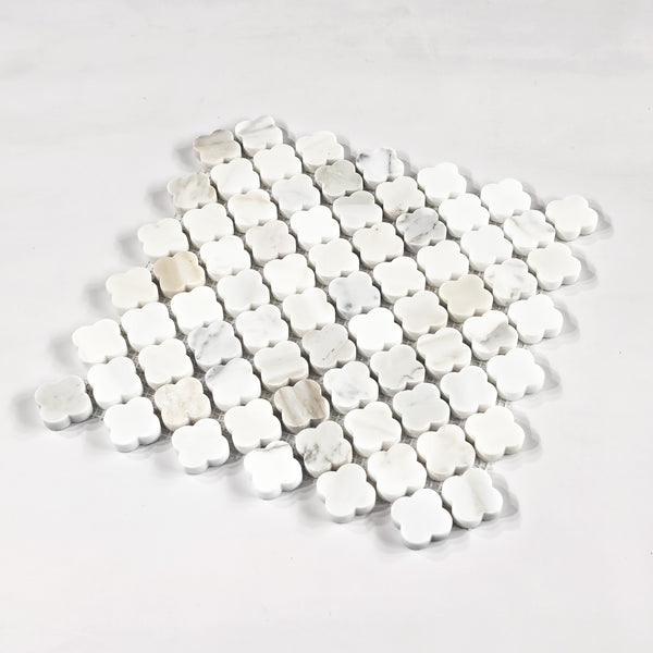 Calacatta Gold Clover Mosaic Honed