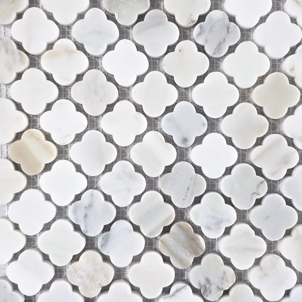 Calacatta Gold Clover Mosaic Honed
