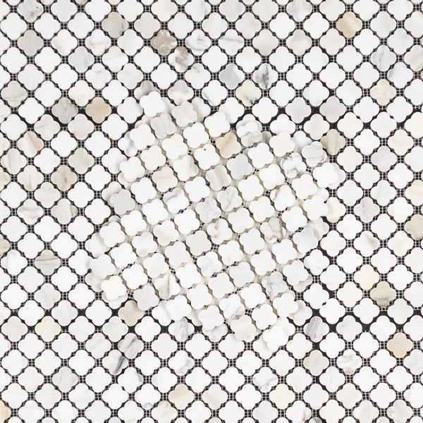 Calacatta Gold Clover Mosaic Honed