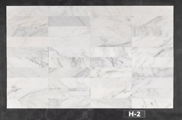 Pearl White 3" x 12" Honed