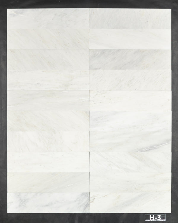 Pearl White 6" x 24" Honed