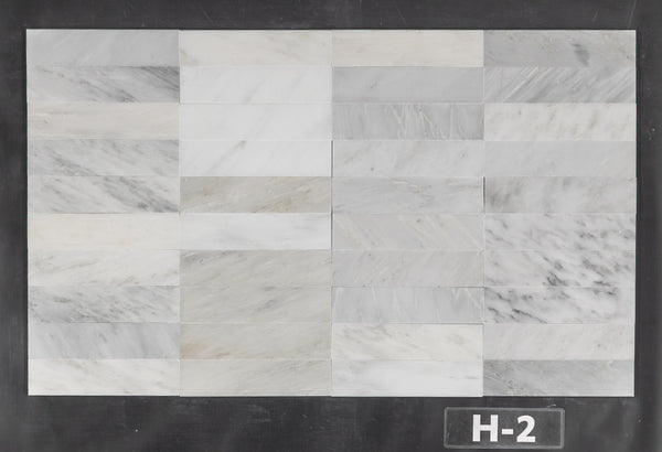 Pearl White 2" x 8" Honed - Elon Tile & Stone