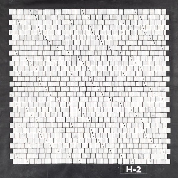 Pearl White Random Broken Joint Mosaic Honed