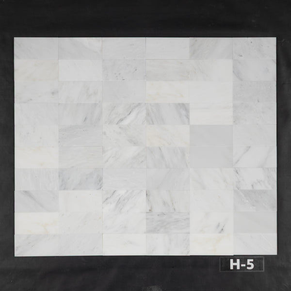 Pearl White 3" x 6" Honed