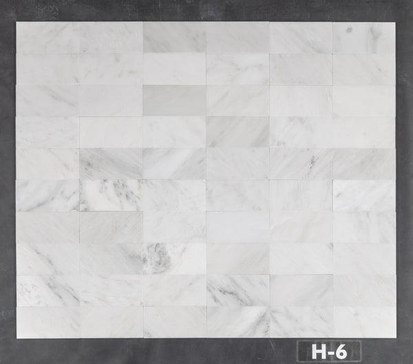 Pearl White 3" x 6" Honed