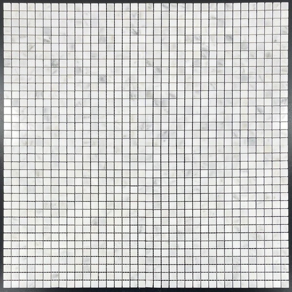 Mosaico cuadrado blanco perla de 5/8" x 5/8" pulido
