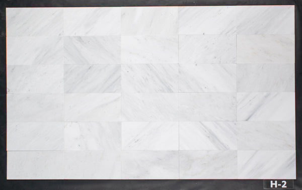 Pearl White 6" x 12" Honed