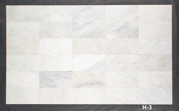 Pearl White 6" x 12" Honed