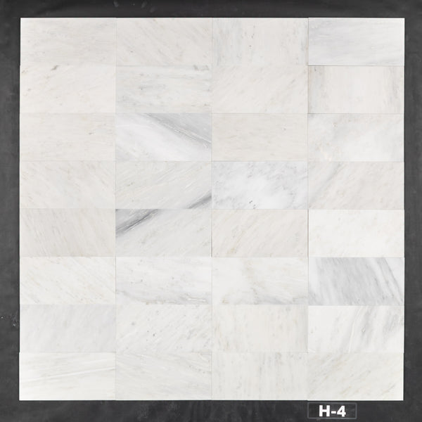 Pearl White 6" x 12" Honed