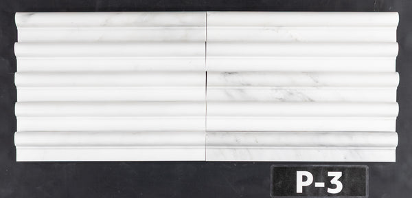 Moldura conopial blanca perla pulida