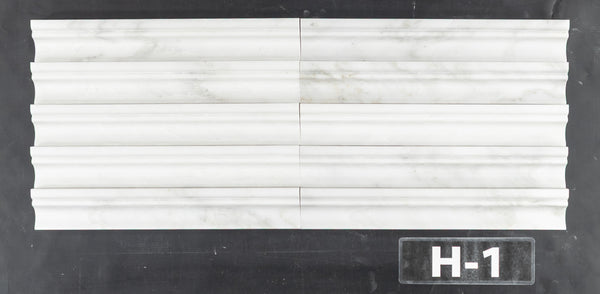 Moldura de capitel blanco perla afinada