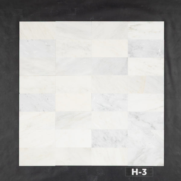 Pearl White 4" x 8" Honed