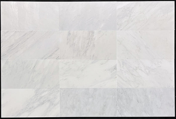 Blanco perla 12" x 24" Pulido