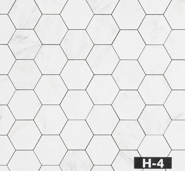 Pearl White 5" Hexagon Mosaic Honed - Elon Tile & Stone