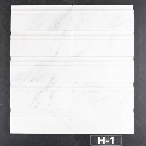 Pearl White Base Molding Honed - Elon Tile & Stone
