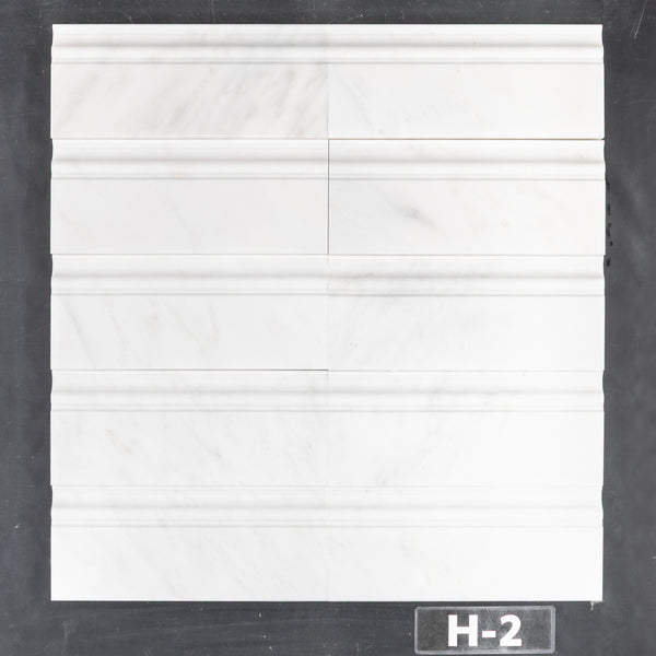 Pearl White Base Molding Honed - Elon Tile & Stone