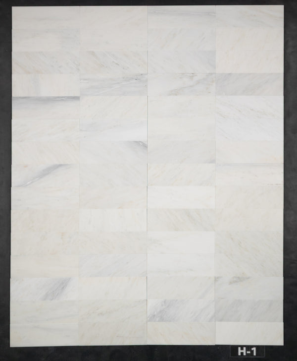 Pearl White 4" x 12" Honed