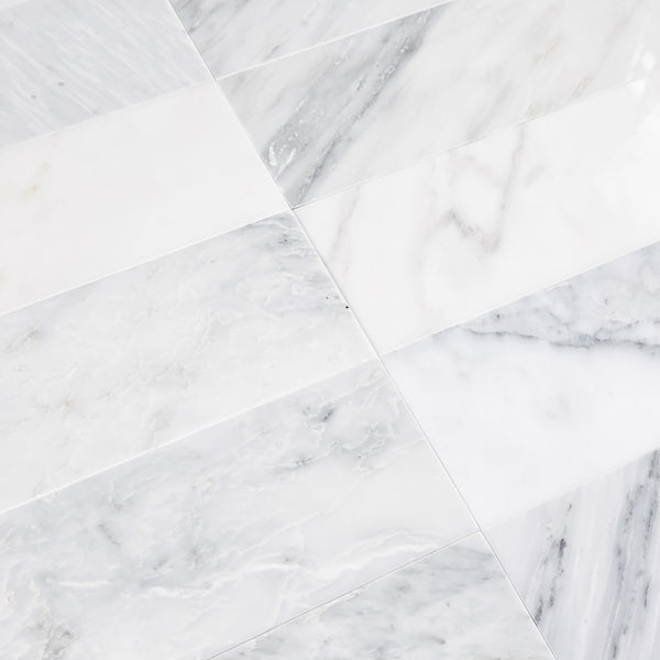 Pearl White 4" x 12" Polished