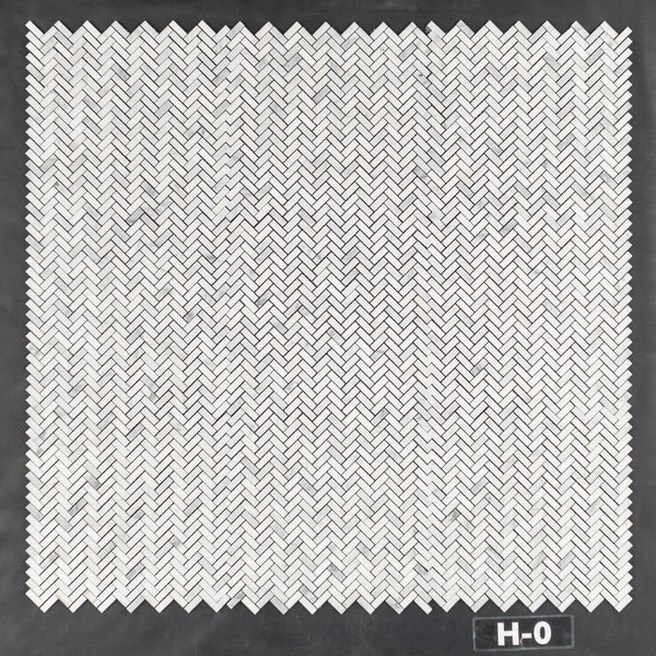 Pearl White Micro Herringbone Mosaic Honed