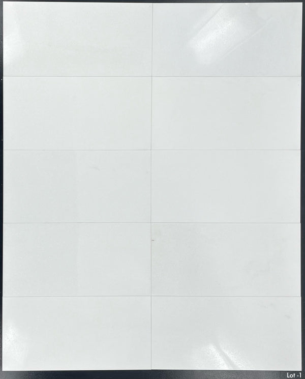 White Thassos 6" x 12" Polished