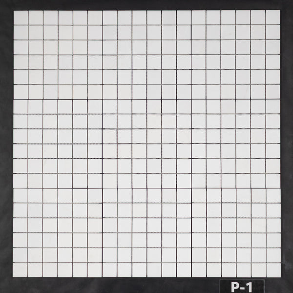 Mosaico cuadrado Thassos blanco de 2" x 2" pulido