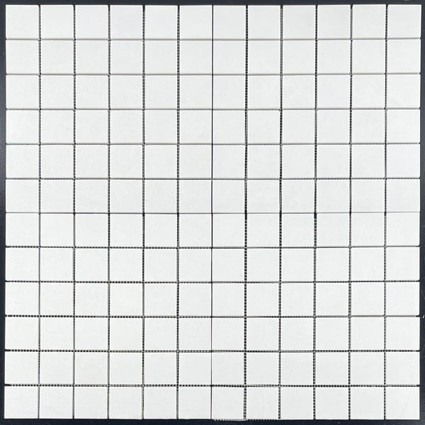 White Thassos 2" x 2" Square Mosaic Polished
