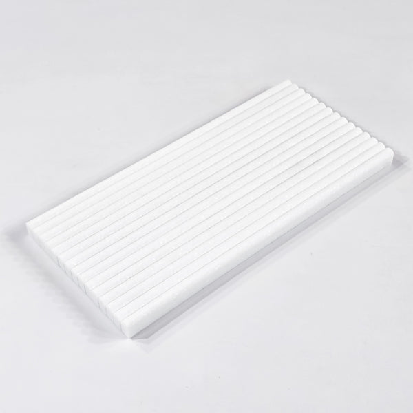 White Thassos Micro Pencil Molding Honed