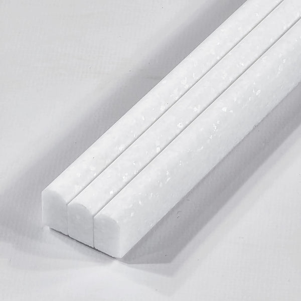 White Thassos Micro Pencil Molding Honed